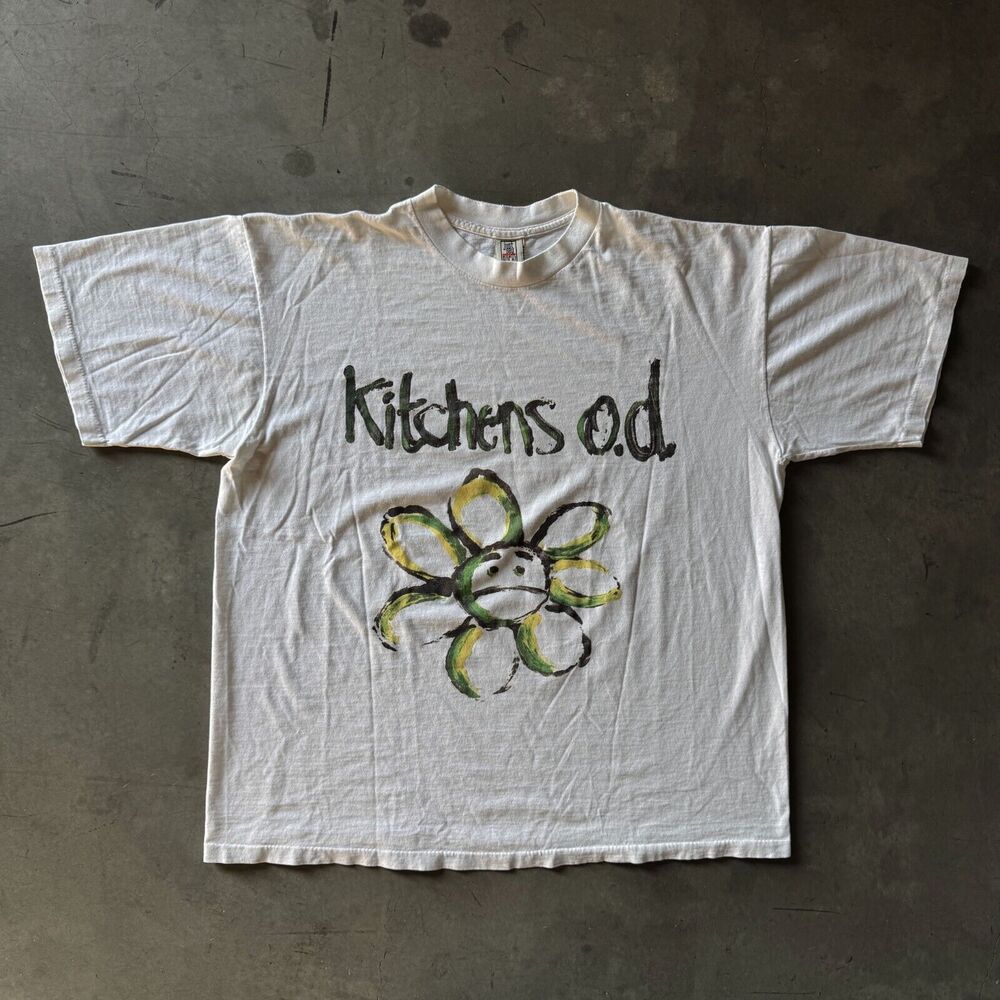 Vintage 90s Kitchens of Distinction English Rock Band T-Shirt XL Shoegaze White
